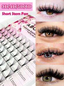LAKANAKU 12 Hàng C Curl Abonnie Thân Ngắn Làm Sẵn Quạt Mi 0.07MM Mix 8-15mm Mi, 3D 4D 5D 6D Nga Làm Sẵn Quạt Mi Làm Sẵn Thân Gốc Nhọn Nối Mi Làm Sẵn - C - Xem 1