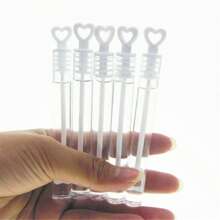 24pcs Bubble Wands (Bubble Solution Not Included), Heart Shaped Bubble Wands For Wedding, Party Favors, Table Decorations