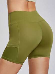 MASKERT 女士运动短裤、紧口袋瑜伽短裤、网球裤、骑行三件套裤、高弹紧身裤