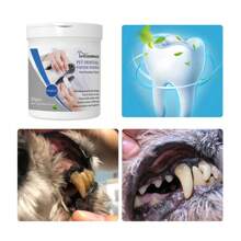 Yegbong Pet Dental Finger Wipes, Bad Breath Tartar Teeth Yellow Dog Clean Mouth Care Finger Cover - White - View 4