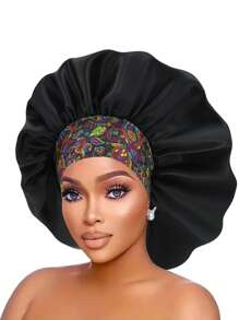 1PC Satin Bonnet Hair Bonnet For Sleeping - Paisley-b - View 13