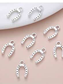 100pcs/30pcs Exquisite Horseshoe Pendant For Women Bracelet Necklace Jewelry Making - Multicolor - View 6