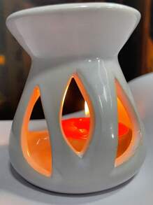 1 pieza de quemador de incienso de cerámica hechoamano de tres folias, estilo japonés, calentador de aceites esenciales, decoración y regalo