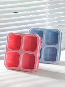 Compartment Snack/Dessert Box, 4-Grid Child's Dry Fruit Plate, Fresh-Keeping Lunch Box - Multicolor - View 8