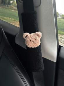 1pc/2pcs Car Seat Belt Shoulder Protector Cute Little Bear Car Anti Pinch Seat Belt Protector Soft And Comfortable - one-size - View 11