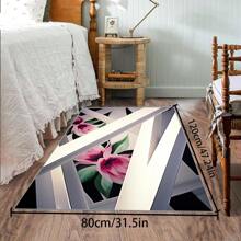 [Crystal Velvet 700g/㎡ Dotted Bottom 5mm Thickness] 1 Piece Bohemian Style Solid Color Carpet, Soft & Anti-Slip Washable Indoor & Outdoor Carpet For Living Room, Bedroom, Kitchen, Office, Home Decor Floral Entrance Rug, Large Size Minimalist Carpet