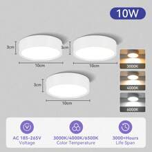 Luz empotrada para techo, Foco LED para decoración del hogar, Foco moderno para sala de estar, dormitorio, pasillo, baño, gabinete de cocina, tienda, hotel. Disponible en negro/blanco/dorado, en blanco cálido/neutro/frío, en 5W/10W/15W/25W. - Downlight de montaje en superficie - Ver 41