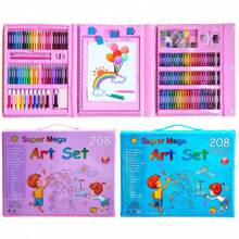 42pcs/86pcs/208pcs Art Supply Set, Children/Teen Boys/Girls Painting Art Supplies, Gift Box Includes Oil Pastels, Crayons, Colored Pencils, Watercolor Cakes,Back To School,School Supplies