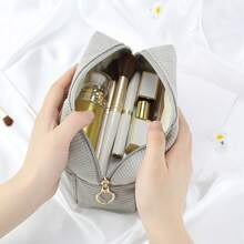 Personalized Embroidery Makeup Bag Portable Corduroy Makeup Bag Custom Name Travel Makeup Light Beigecare Toiletry Bag Bridesmaid Bag Cosmetic Bags For Woman Customized Gift, Makeup Travel Bag - Multicolor - View 7