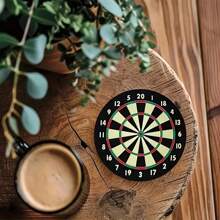 6pcs/Set Charming Dartboard Theme Wooden Cup Coasters - Round Heatproof Anti-Slip Drink Mats, Suitable For Home Decor And Party - Perfect Gift Idea, Christmas Home Decor - Multicolor - View 4