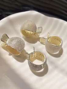 1 件优雅马尾辫夹闪亮水钻发夹，仿珍珠发夹复古发夹，适合女性和日常使用，优雅万圣节发饰家居浴室装饰