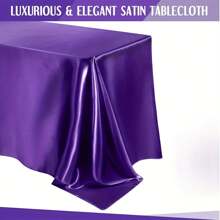 1 pezzo Tovaglia rettangolare in raso, tovaglia in tessuto liscio adatta per matrimoni, feste, decorazione tavolo compleanno, dimensioni approssimative 145 X 265cm, multicolore