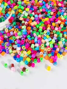 48 色熔珠，5 毫米金箔珠套装，像素艺术 DIY，3D 拼图珠宝工艺，非常适合初学者，珠饰艺术和工艺品项目的补充，动物形状钉板