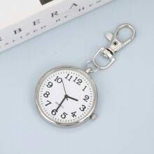 New Arrival Large Dial Quartz Hanging Wall Clock, Macaron Color, Children's Pocket Watch, Minimalist Numeric Keychain Nurse Watch