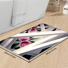 [Crystal Velvet 700g/㎡ Dotted Bottom 5mm Thickness] 1 Piece Bohemian Style Solid Color Carpet, Soft & Anti-Slip Washable Indoor & Outdoor Carpet For Living Room, Bedroom, Kitchen, Office, Home Decor Floral Entrance Rug, Large Size Minimalist Carpet