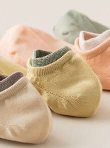 1/5/8 Pairs Women Lightweight Mesh Breathable Ankle Socks, Double Layer Cuff, Suitable For Daily Use, Spring/Summer - Multicolor - View 4