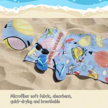 1pc Helicopter Printed Beach Towel, Customized Name, Super Soft Microfiber, Multipurpose Towel, Machine Washable, Highly Absorbent, Great For Travel, Camping, Beach, Swimming Pool, Perfect Gift Summer,Holiday