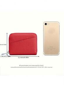 Portefeuilles pour femmes, porte-monnaie court anti-vol avec fermeture éclair, porte-monnaie mode en PU, grand porte-monnaie, sac à monnaie, petit porte-monnaie, porte-cartes