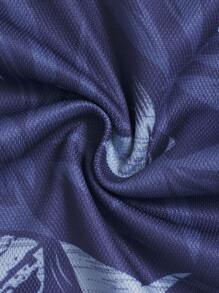 夏威夷印花男士短袖 Polo 衫，休闲舒适夏季