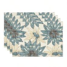 1pc/1set Sunflower Pattern Linen Placemats, Tablecloth And Table Runner Set, 12"X18"/13"X72" Seasonal Kitchen Dining Table Decor, Party & Home Decoration - Multicolor - View 30