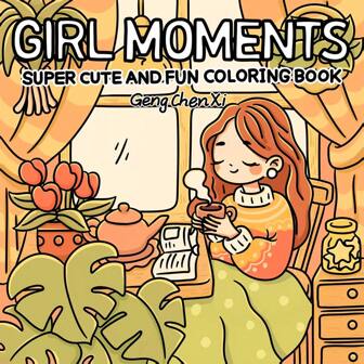 女孩时刻：成人和青少年的着色书，以可爱舒适的日常放松活动为特色（舒适空间着色），1 本着色书：专为成人和青少年和学生设计的绘画书，以可爱的小女孩为角色的绘画书，展示舒适的空间并释放压力，Coco，母亲节，妈妈的礼物，回到学校，学校用品