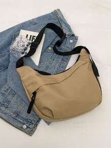 Sac à bandoulière mode pour homme, sac banane polyvalent pour le sport, sac à dos décontracté pour les trajets. Bandoulière réglable, léger, idéal pour les voyages, la randonnée, l'extérieur, l'été. Couleur unie, cadeau personnalisé pour les hommes, les adolescents, les petits amis, les pères, les maris. Grande capacité, convient pour les voyages, les vacances, l'école, l'université, style de rue en canevas.
