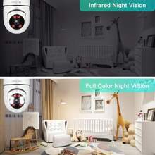 Cámara de seguridad con bombilla inalámbrica 1080P inalámbrica panorámica de 360 grados cámara de monitoreo de bombilla para el hogar de alta definición inteligente 1080P cámara de monitoreo de mascotas WiFi de alta definición, función de detección de movimiento de visión nocturna de audio bidireccional control de aplicación - Multicolor - Ver 10
