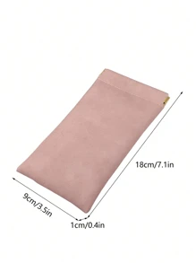 Wholesale 5pcs Custom Portable Dazzling Pink Colors Glasses Bag, Soft Pu Leather Eyeglasses Storage Pouch,Sunglasses Protector Case Bag,Can Be Used To Store Earphones Coins Jewelry, An Ideal Gift For Friends, Family, Classmates, Teachers, And Colleagues For Men And Women Back To School School Bag Travel Essentials Travel Organizer For Beach Summer Vacation - Multicolor - View 5