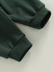 Baby Boy Fall Outfits For Girl Boy Long Sleeve Hoodie Top And Long Sweatpants Set Toddler Sweatsuit - màu đen - Xem 7