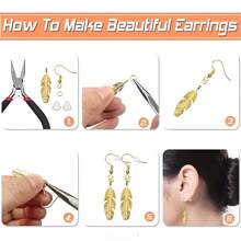 140pcs Hypoallergenic Earring Hooks With Ball And Coil, Fish Hooks In 7 Colors, 18mm Earring Parts For DIY Jewelry Making With Earring Backs, No Power Supply Needed. - Multicolor - View 5