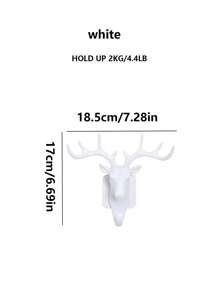 Giá treo móc hình sừng hươu gắn tường (1 cái/2 cái/3 cái), giá đựng chìa khóa trang trí nhà cửa sáng tạo, giá treo đồ trang trí tường thiết kế sừng hươu cá nhân hóa, giải pháp lưu trữ hiện đại tối giản cho phòng khách, phòng ngủ và lối vào. - Nhiều màu - Xem 12