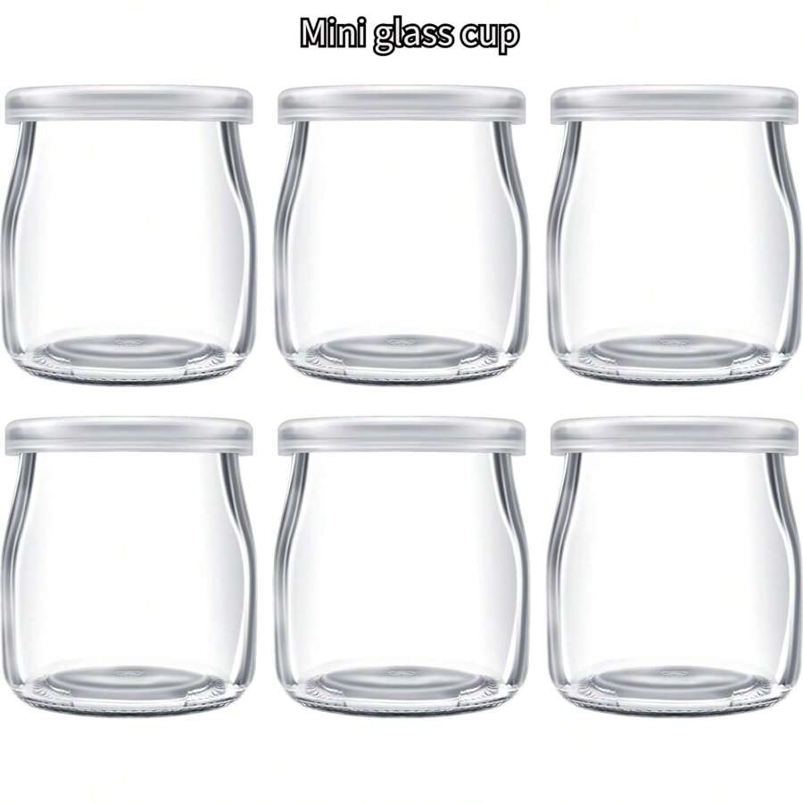 200ml yogurt pudding glass jars with plastic lids mini cup small glass