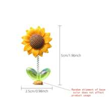 1pc/2pcs/3pcs/4pcs/5pcs Cute Shaking Sunflower Car Ornament Healing Flower Car Center Console Rearview Mirror Decoration - Yellow - View 11