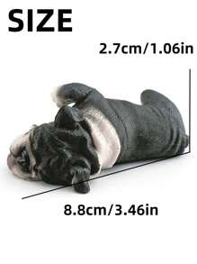 1 件法国斗牛犬模型玩具：逼真的睡眠法国斗牛犬雕像，办公桌装饰配件，适合作为母亲节或生日小礼物
