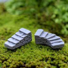 20pcs Rustic Resin Fairy Garden Stairs, Nature-Themed Outdoor Miniature Staircase Decor For Fairy Tale Gardens, New Year'S Day, Floor Mount, No Battery Required