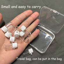 8/16/24 Mini Glass Bottle Set, Separate Bottle Of Essence 1.5ml Capacity Travel Package For Travel Essential Oil Bottle Makeup Remover Bottle Separate Bottle Back To School