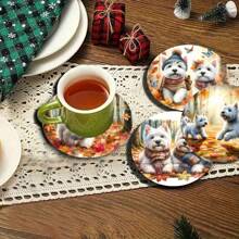 4 đồ trang trí bằng gỗ sơn hình động vật đáng yêu thích hợp cho gia đình, nhà bếp, bàn làm việc văn phòng, phụ kiện bàn làm việc cho người lớn - Nhiều màu - Xem 4