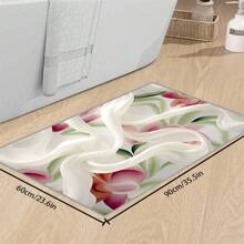 [Crystal Velvet 700g/㎡ Printed Bottom, 5mm Thick] 1 Piece Bohemian Style Solid Color Rug, Soft Anti-Slip Washable Carpet For Indoor And Outdoor, Living Room, Bedroom, Kitchen, Office, Home Decor, Doormat, Play Area Back To School