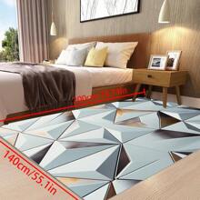 [Crystal Velvet 700g/㎡ Printed Bottom, 5mm Thick] 1 Piece Bohemian Style Solid Color Rug, Soft Anti-Slip Washable Carpet For Indoor And Outdoor, Living Room, Bedroom, Kitchen, Office, Home Decor, Doormat, Play Area Back To School