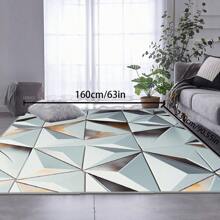 [Crystal Velvet 700g/㎡ Printed Bottom, 5mm Thick] 1 Piece Bohemian Style Solid Color Rug, Soft Anti-Slip Washable Carpet For Indoor And Outdoor, Living Room, Bedroom, Kitchen, Office, Home Decor, Doormat, Play Area Back To School