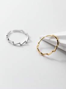 1 件 925 纯银波浪可调节脚趾环 适合时尚女士派对朋克精美珠宝配饰 珠宝时尚配饰创意礼物