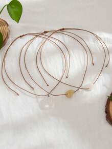 Naszyjnik z wisiorkiem w stylu vintage asymetryczny żwir