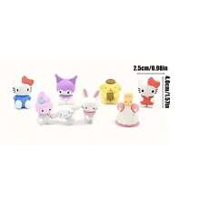Sanrio Sanrio 1Pc Or 4pcs Random Style Hello Kitty Kuromis Cinnamorolls My Melodies Cartoon Eraser Mystery Box Bag Cute Cat Eraser Blind Box Bag Stationery Gift Office Supplies