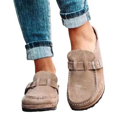 Women's Flat Slippers Comfortable Solid Color Soft Sole Closed Toe Slippers Casual Summer Beach Slides Sandals Shoes