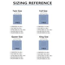 5/7pcs Bed In A Bag Luxurious Comforter Sets, All Season Bedding Sets With 1 Quilt, 1/2 PillowShams, Flat Sheet, Fitted Sheet, 1/2 Pillowcases, Burnt Orange, Green, Yellow, Easy Care, Machine Washable, Valentine'S Day Gift, For Boys And Girls - Dark Blue-74 - View 8