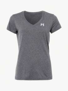 Women's Summer Casual Sweetheart Neck Basic Tee Shirt For Fitness, Running, Yoga, Outdoor, Short Sleeve Butterfly Print T-Shirt, Sports & Leisure