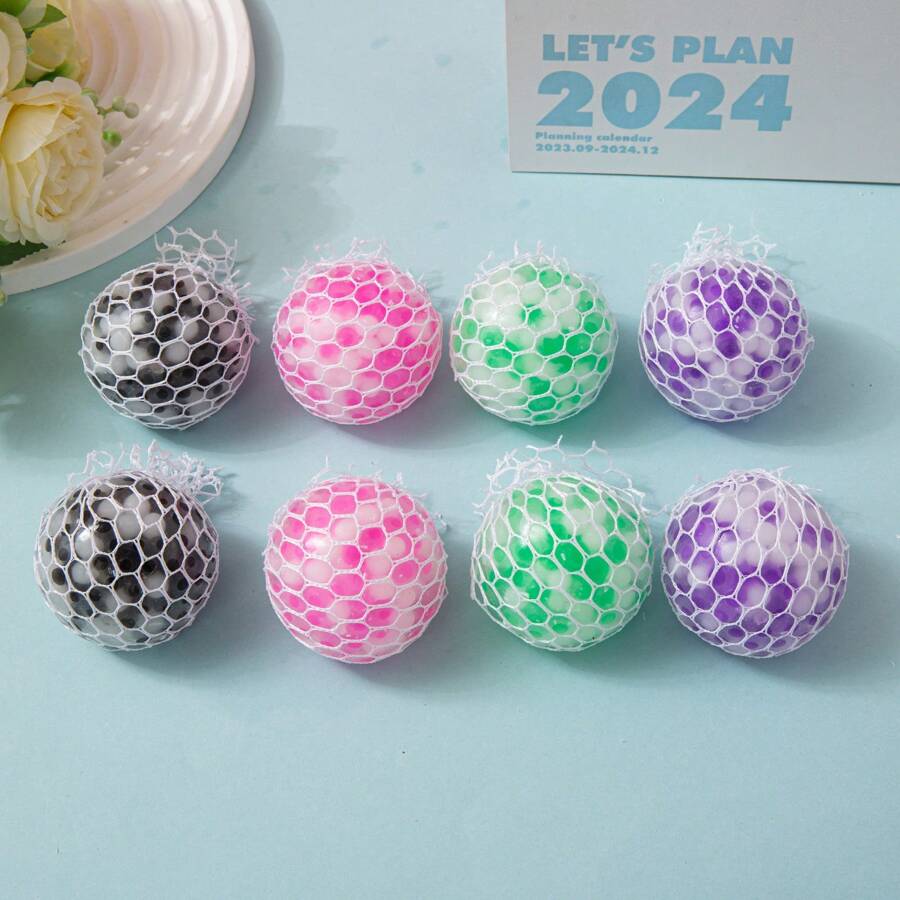 Power Your Fun Stress Balls For Children - 4Pk 6CM Squishy Stress Balls, Color Changing Resistance Fidget Toys, Sensory Stress Relief Squeeze Toys Squishy Toy