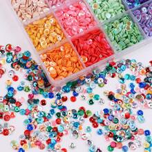 1 hộp 24 chiếc kim sa vảy cá nhiều màu 5mm có lỗ cho váy cưới tự làm của phụ nữ, váy tutu, vật liệu trang trí - bộ đồ - Xem 3