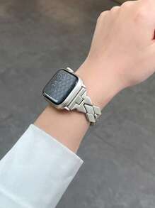 1 pieza Nuevo brazalete de metal con efecto de estrella compatible con la correa del de 44mm, 40mm, 45mm, 41mm, 42mm, 46mm, 38mm, Ultra 2 49mm, moda simple para mujer, correa compatible con iWatch Series 11, 10, 9, 8, 7, SE, 6, 5, 4, 3, 2, 1, correas de reloj de moda, correa de reloj inteligente compatible con la correa del , brazalete, reloj de pulsera, correas para smartwatch - Starlight - Ver 5