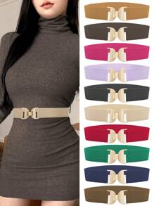 Große Größen 1 Stück modischer, eleganter und einfacher dekorativer Gürtel für Damen, marineblau, braun, khaki, Damen Gürtel für Lässig, Boho, süß, sexy, elegant, elastischer Bund für Valentinstag, Reise, Urlaub, Party, Alltag, Vielseitiger Gürtel für Sommer, Schule, Herbst, Halloween